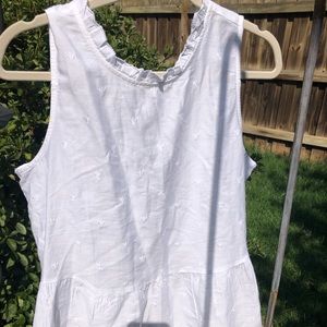 Beautiful white eyelet sleeveless top